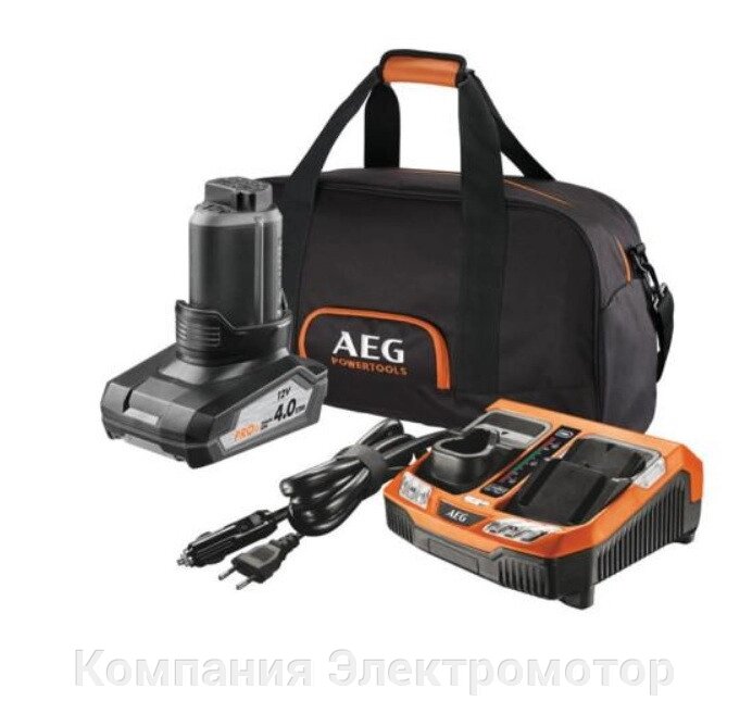 Акумулятор і зарядний пристрій для електроінструменту AEG SETL1240BLK від компанії Компанія Єлектромотор - фото 1