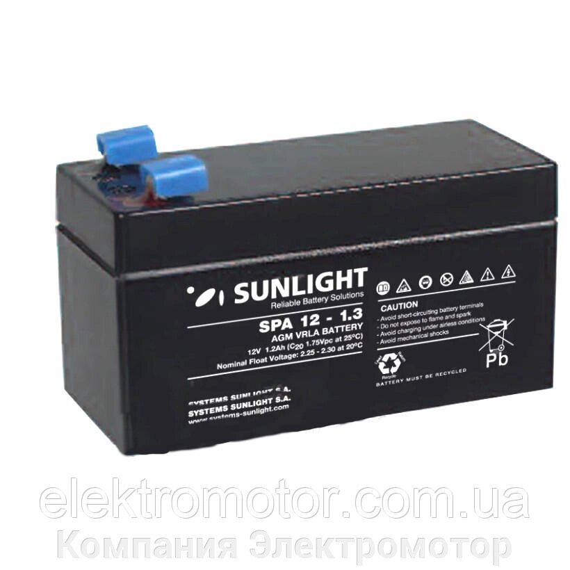 Акумулятор Sunlight sp 12-1.3 від компанії Компанія Єлектромотор - фото 1
