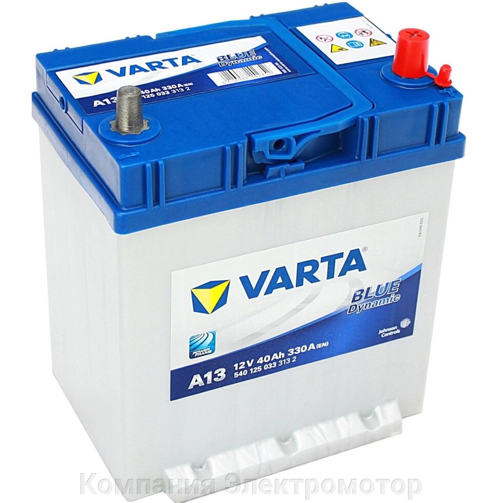 Акумулятор VARTA 6CT 40 Blue Dynamic (A13) від компанії Компанія Єлектромотор - фото 1