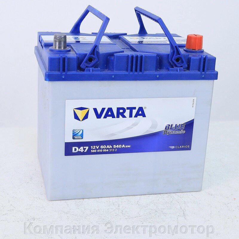 Акумулятор VARTA 6CT 60 Blue Dynamic (D47) від компанії Компанія Єлектромотор - фото 1