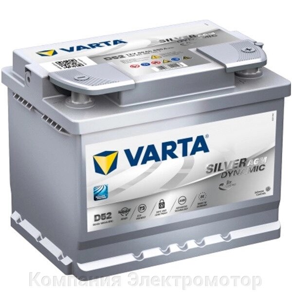 Акумулятор VARTA 6СТ 60 Silver Dynamic AGM (D52) від компанії Компанія Єлектромотор - фото 1