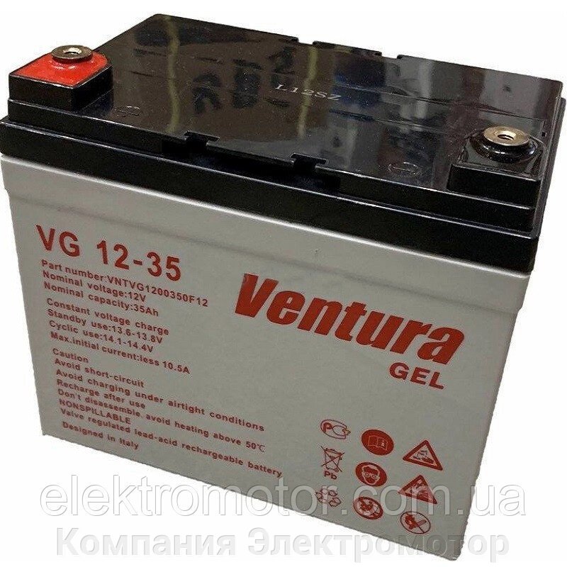 Акумулятор Ventura VG 12-35 Gel від компанії Компанія Єлектромотор - фото 1