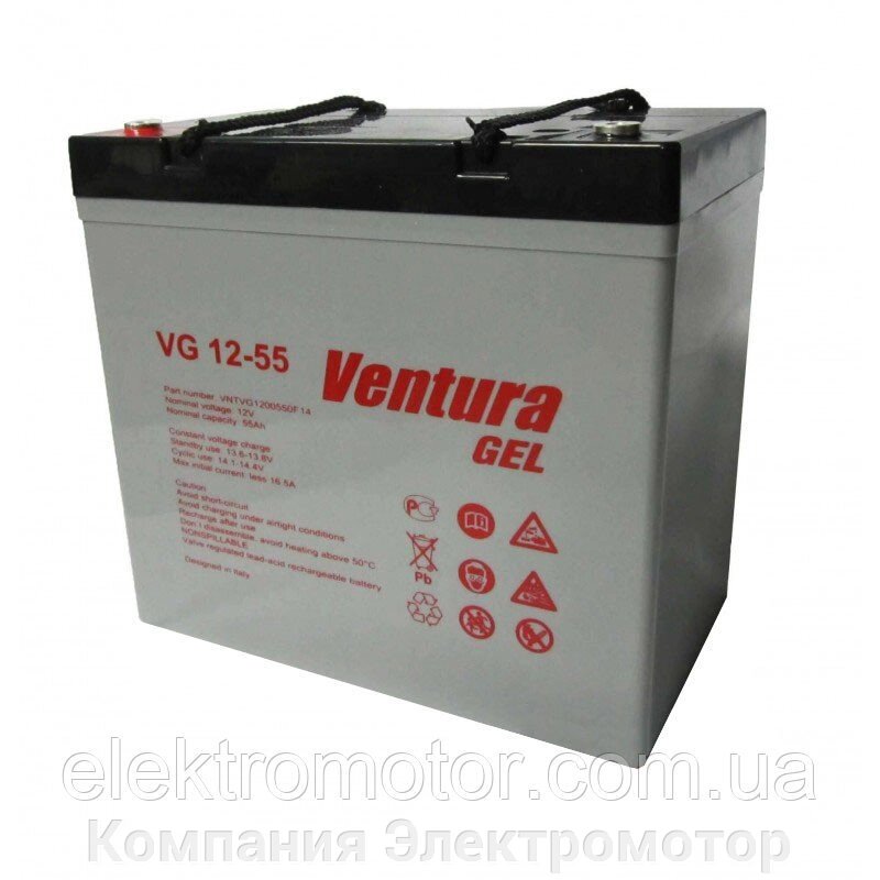 Акумулятор Ventura VG 12-55 Gel від компанії Компанія Єлектромотор - фото 1