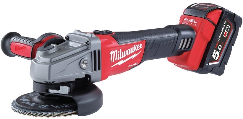 Акумуляторна кутова шліфувальна машина Milwaukee M18 CAG125X-502X (4933448866) від компанії Компанія Єлектромотор - фото 1