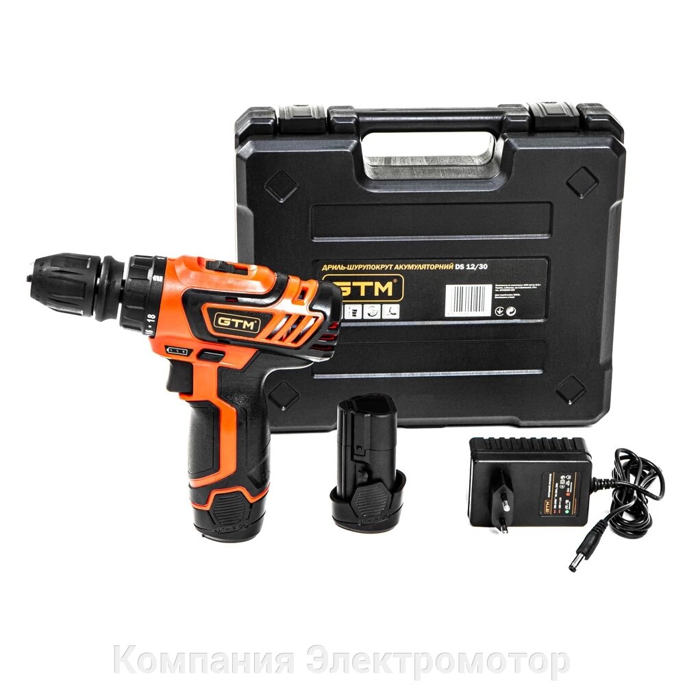 Акумуляторний дриль-шурупокрут GTM DS12/30 від компанії Компанія Єлектромотор - фото 1