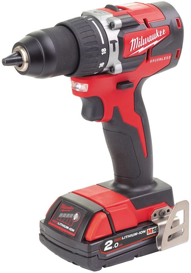 Акумуляторний ударний дриль-шуруповерт Milwaukee M18 CBLPD-202C (4933464320) від компанії Компанія Єлектромотор - фото 1