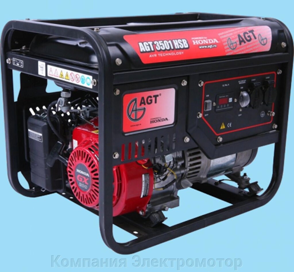 Бензиновий генератор AGT 3501 HSB TTL від компанії Компанія Єлектромотор - фото 1