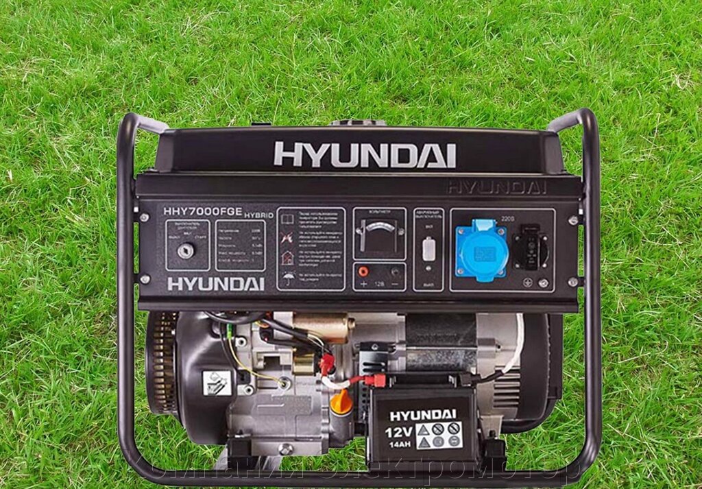Бензиновий генератор Hyundai HHY 7000FGE від компанії Компанія Єлектромотор - фото 1