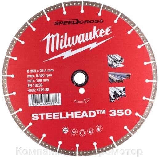 Diamond Disk Milwaukee Steelhead 350 (4932471988) від компанії Компанія Єлектромотор - фото 1