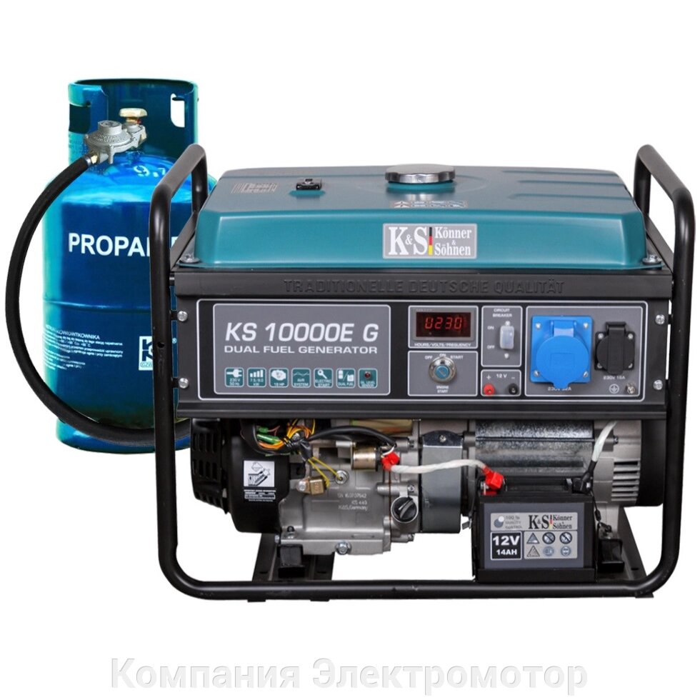 Газобензиновий генератор Konner & Sohnen KS 10000E G від компанії Компанія Єлектромотор - фото 1