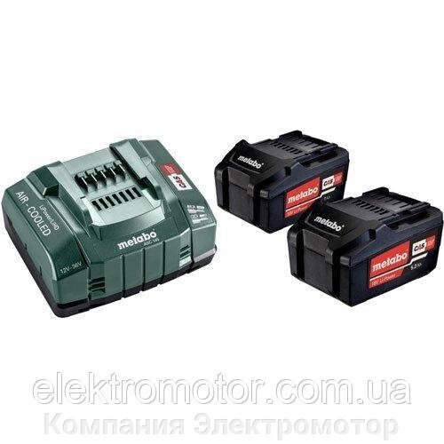 Комплект Metabo CAS 2 акумулятора Li-Power 18В 5,2Ач + зарядний ASC 145 12-36В від компанії Компанія Єлектромотор - фото 1