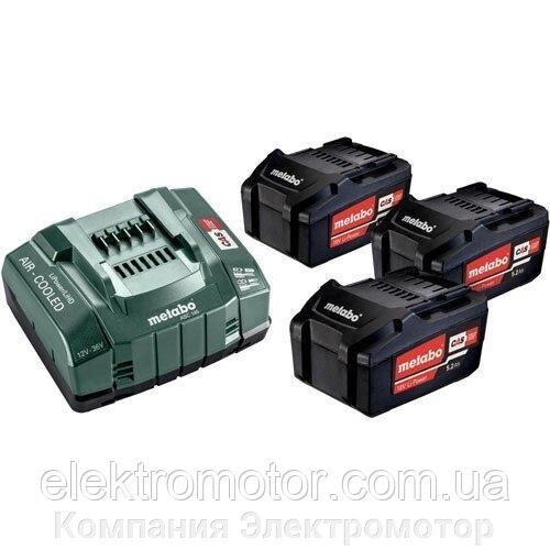 Комплект Metabo CAS 3 акумулятора Li-Power 18В 5,2Ач + зарядний ASC 145 12-36В від компанії Компанія Єлектромотор - фото 1