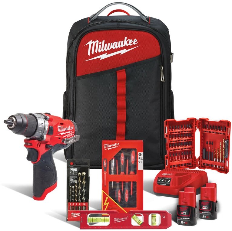 Набір акумуляторних інструментів Milwaukee M12 FPD-202BH (4933471383) від компанії Компанія Єлектромотор - фото 1