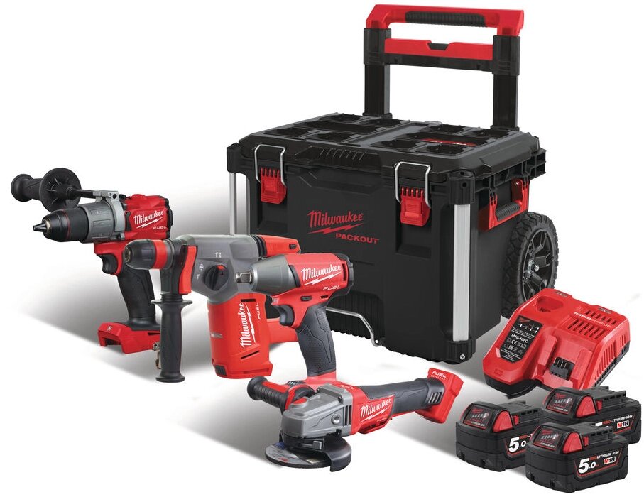 Набір акумуляторних інструментів Milwaukee M18FPP4A-503P (4933471148) від компанії Компанія Єлектромотор - фото 1