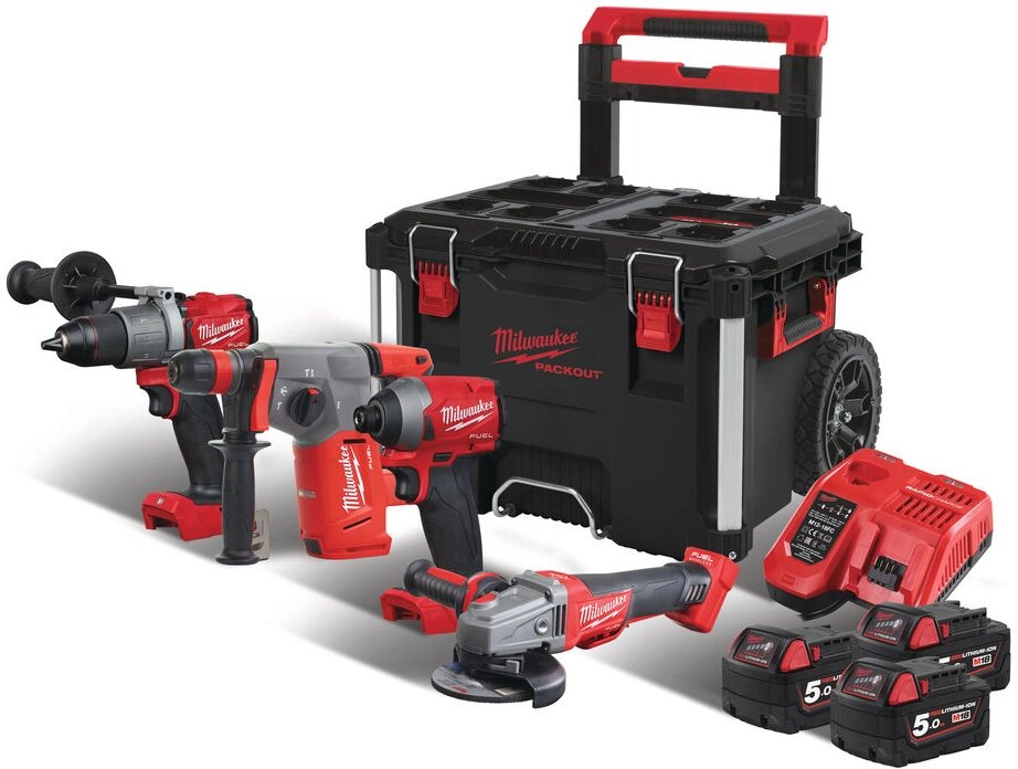 Набір акумуляторних інструментів Milwaukee M18FPP4B-503P (4933471149) від компанії Компанія Єлектромотор - фото 1