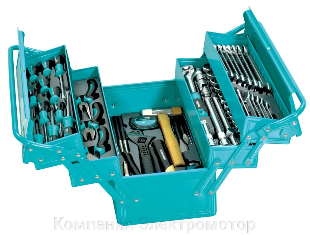 Набір інструментів Whirlpower 85 од. в металевому ящику від компанії Компанія Єлектромотор - фото 1