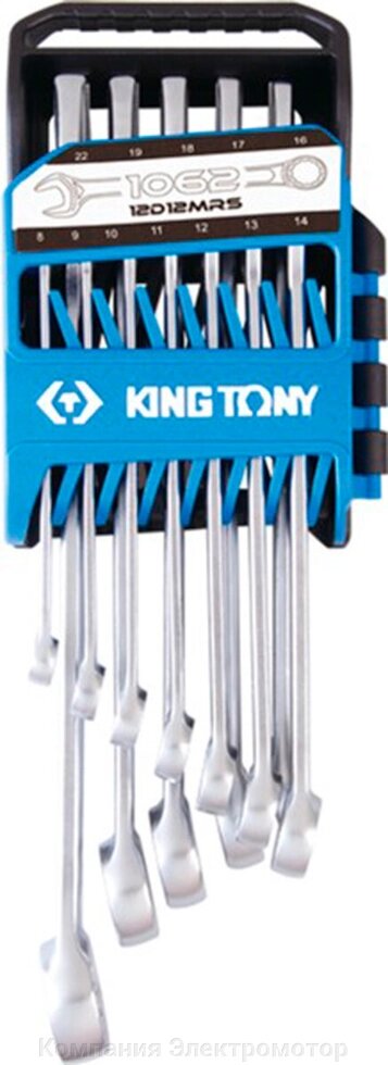Набір клавіш KING TONY 12 одиниць, 8-22 мм, супер-світло (12D12MRS)}} від компанії Компанія Єлектромотор - фото 1