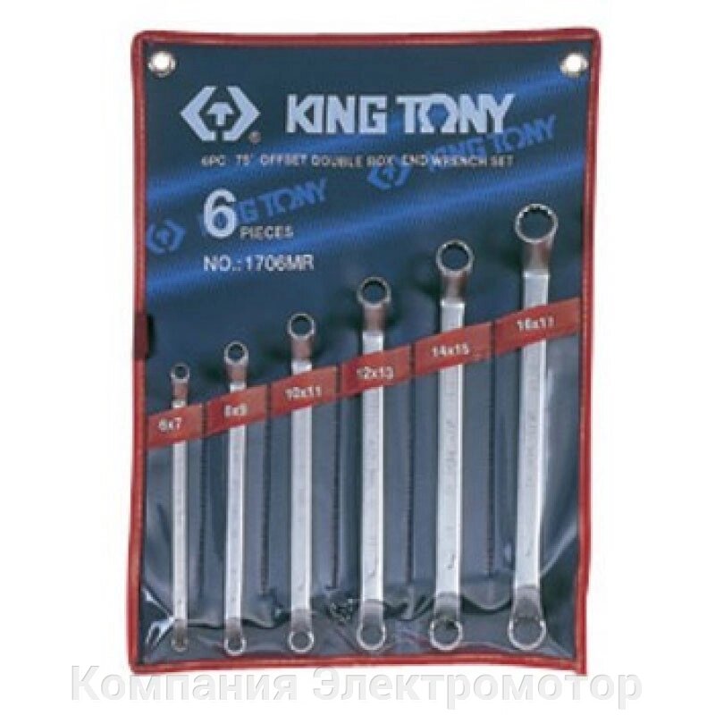 Набір клавіш KING TONY 6 одиниць, 6-17 мм, блок (1706MR) від компанії Компанія Єлектромотор - фото 1