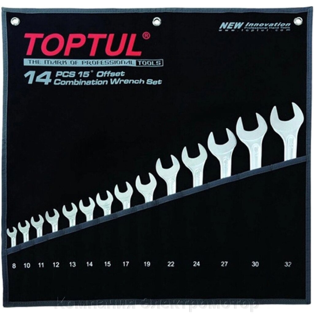 Набір ключів комбінованих TOPTUL GPAX1401 від компанії Компанія Єлектромотор - фото 1