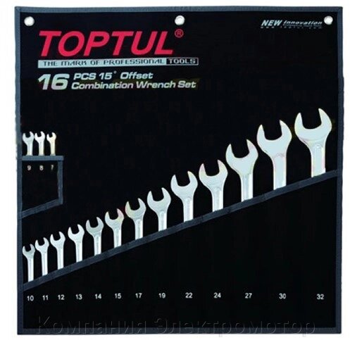 Набір ключів комбінованих TOPTUL GPAX1601 від компанії Компанія Єлектромотор - фото 1