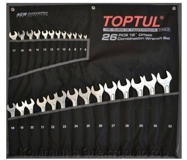 Набір ключів комбінованих TOPTUL GPAX2601 від компанії Компанія Єлектромотор - фото 1
