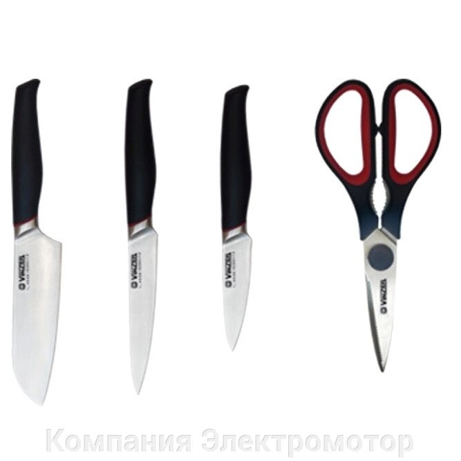 Набір ножів Vinzer ASAHI 89128 (4 пр.) від компанії Компанія Єлектромотор - фото 1
