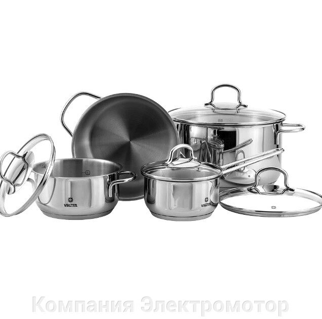 Набір посуду Vinzer Techno 89022 (9 пр) від компанії Компанія Єлектромотор - фото 1