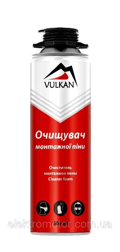 Очищувач монтажної піни Vulkan 500 мл від компанії Компанія Єлектромотор - фото 1