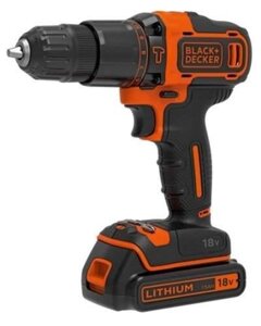 Акумуляторний ударний дриль-шуруповерт Black&Decker BDCHD18KB