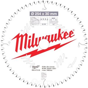 Пиляльний диск Milwaukee 254x30 мм, 60 зуб. (4932471320)