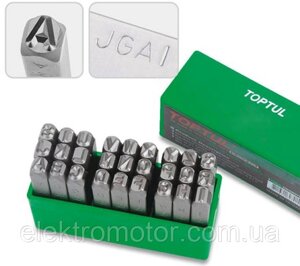 Набір клейм буквених ударних TOPTUL NGAW2708