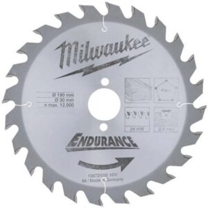 Пиляльний диск Milwaukee 190/30/1,6 мм, 24 зуб. (4932471301)