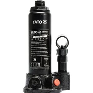 Домкрат YATO YT-17000 гидравлический бутылочный: 2 т, H= 181 - 345 мм
