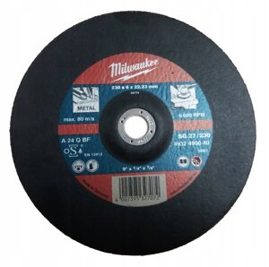 Шліфувальний диск Milwaukee по металу SG 27/230х6 для КШМ (4932490040)
