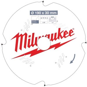 Пиляльний диск Milwaukee 190/30 мм/1,8 мм, 4 зуб. (4932471304)