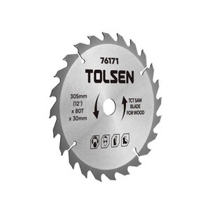 Диск пиляльний Tolsen Профі з ТВС напайками для дерева 305 х 30-16 мм (80 зубців)