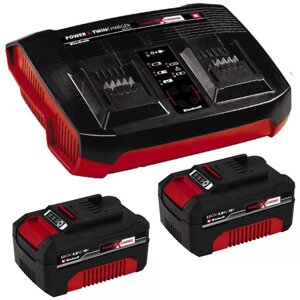 Акумулятори Einhell (2 шт.) + зарядний пристрій Twincharger Kit Einhell Power-X-Change (4512112)