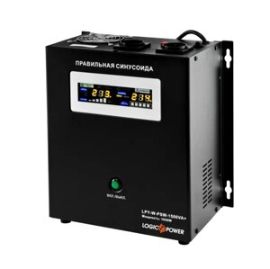 Джерело безперебійного живлення Logicpower LPY - W - PSW-1500VA+ (1050Вт) 10A/15A