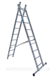 Драбина ELKOP VHR Trend 2x9 алюмінієва, 2 секції, 9 ступенів (36454)