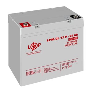 Акумулятор гелевий LPM-GL 12 V — 55 Ah