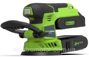 Шліфмашинка акумуляторна Greenworks G24ROS (3100107) (без акумулятора і ЗУ)