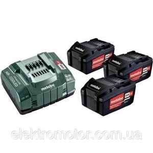 Комплект Metabo CAS 3 акумулятора Li-Power 18В 5,2Ач + зарядний ASC 145 12-36В