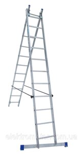 Драбина ELKOP VHR Hobby 2x11 алюмінієва, 2 секції, 11 ступенів