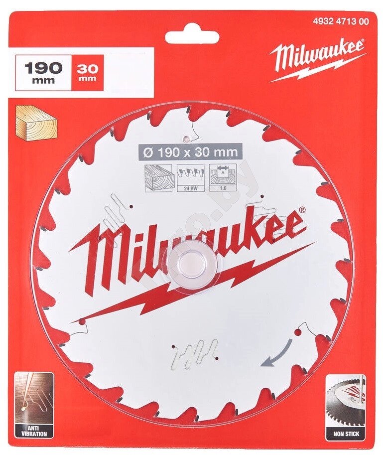 Пиляльний диск Milwaukee 190/30 мм, 16 зуб. (4932471300) від компанії Компанія Єлектромотор - фото 1