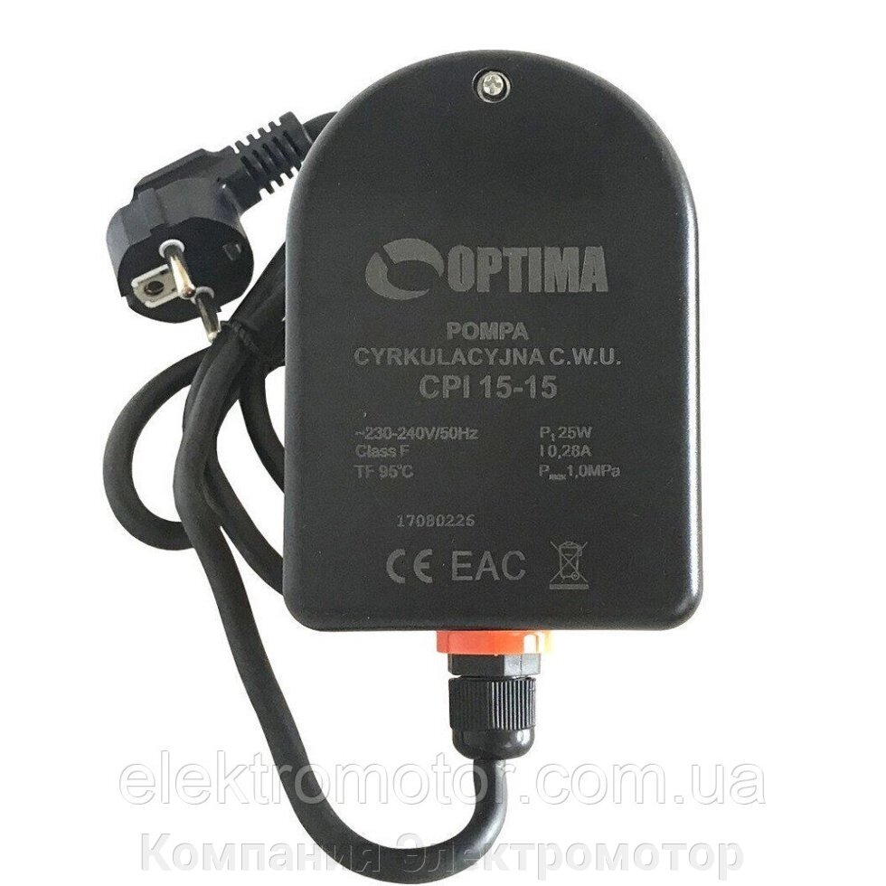 Рециркуляційний насос Optima CPI 15-15 84 мм від компанії Компанія Єлектромотор - фото 1