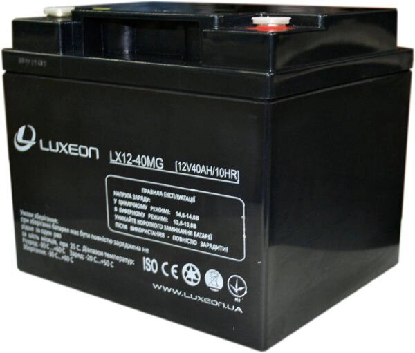 Акумулятор / акумуляторна батарея  40 Ah Luxeon LX12-40MG від компанії магазин Водяний - фото 1