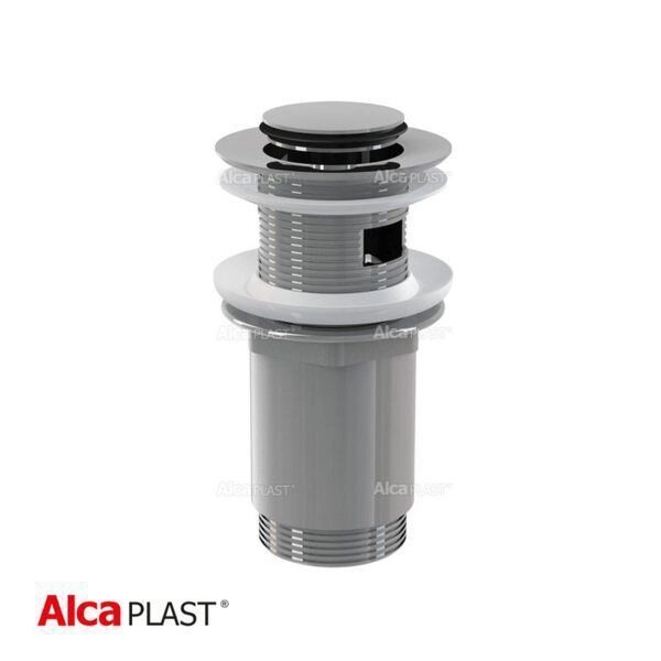 Донний клапан для сифонів Alcaplast хром напівавтомат круглий клапан A391 від компанії магазин Водяний - фото 1