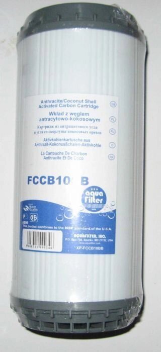 Картридж 10 з облагородженим гранулятом активованого вугілля Big Blue Aquafilter FCCB10BB від компанії магазин Водяний - фото 1