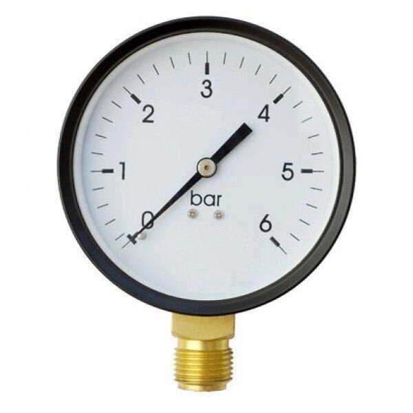 Манометр для вимірювання тиску води 10 бар вертикальний MR 10 від компанії магазин Водяний - фото 1
