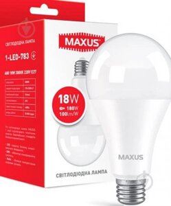 Лампа світлодіодна E27 ТА 18 Вт - 3к Maxus 1-LED-783